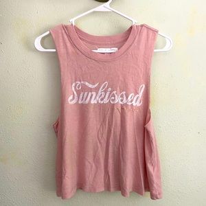 Spiritual Gangster Pink Muscle Tank ~ size small ~ sun kissed 🌞